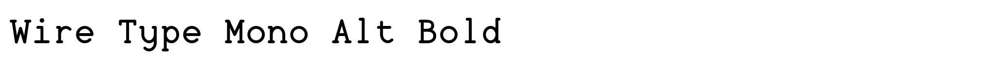 Wire Type Mono Alt Bold image
